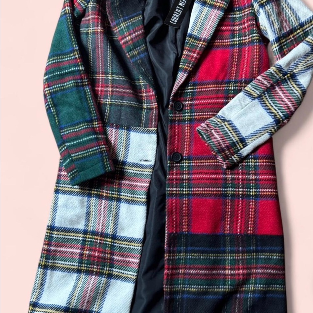 Colorful Plaid Long Coat